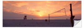 Wandsticker Sonnenuntergang über einem Strand, Venice Beach, Florida
