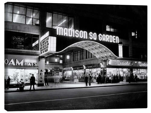 Canvas print Madison Square Garden Marquee Night, 1953