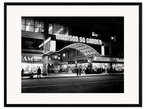 Framed art print Madison Square Garden Marquee Night, 1953
