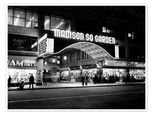 Poster Madison Square Garden Marquee Night, 1953