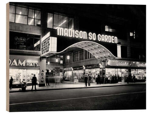 Tableau en bois Madison Square Garden Marquee Night, 1953