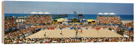 Cuadro de madera Beach volleyball competition, Manhattan Beach, California