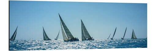 Alumiinitaulu Sailboats racing in the sea, Key West Race Week, Florida, 2000