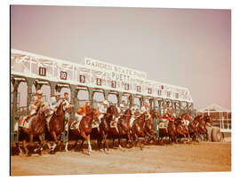 Aluminium print 1960s Race horses, Garden State Park, New Jersey