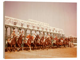 Print på træ 1960s Race horses, Garden State Park, New Jersey