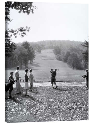 Leinwandbild 1930er Golfspieler im Country Club, Pittsfield Berkshires