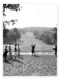 Poster 1930s Golfers at the Country Club, Pittsfield Berkshires