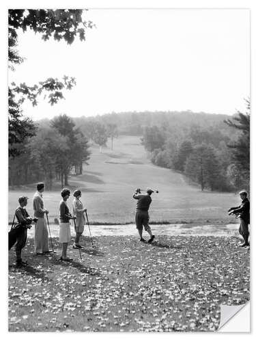 Selvklæbende plakat 1930s Golfers at the Country Club, Pittsfield Berkshires