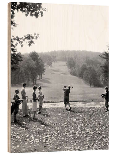 Cuadro de madera 1930s Golfers at the Country Club, Pittsfield Berkshires