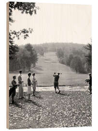 Obraz na drewnie 1930s Golfers at the Country Club, Pittsfield Berkshires