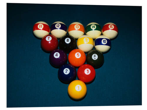 Tableau en PVC Billiard balls on the billiard table
