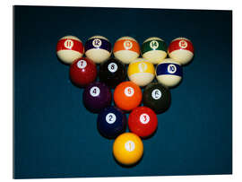 Galleriataulu Billiard balls on the billiard table
