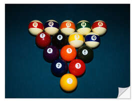 Wall sticker Billiard balls on the billiard table