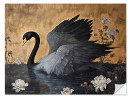 Naklejka na ścianę Black Swan