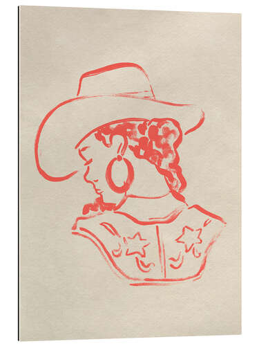 Stampa su plexi-alluminio Cowgirl Cameo II