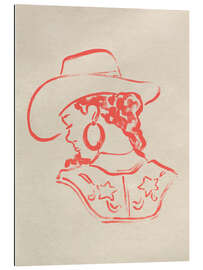 Stampa su plexi-alluminio Cowgirl Cameo II