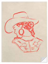 Vinilo para la pared Cowgirl Cameo II
