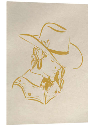 Tableau en verre acrylique Cowgirl Cameo I