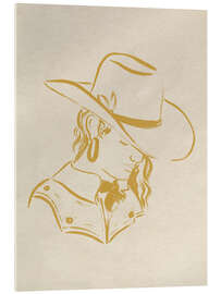 Tableau en verre acrylique Cowgirl Cameo I