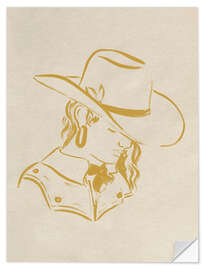 Vinilo para la pared Cowgirl Cameo I