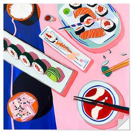 Sticker mural Sushi Me