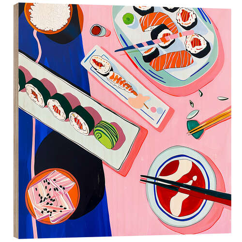 Hout print Sushi Me