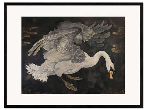 Framed art print Dark Swan