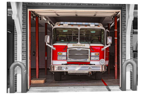 Alubild Feuerwehrauto in Eufaula, Alabama