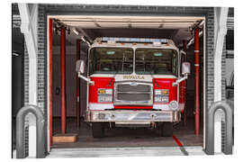 Tableau en aluminium Fire truck in Eufaula, Alabama - HADYPHOTO