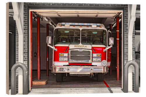 Cuadro de madera Fire truck in Eufaula, Alabama