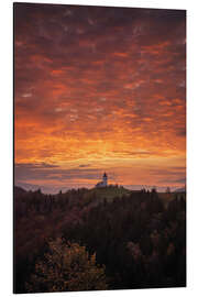 Tableau en aluminium Burning sky above Slovenia - Martin Podt