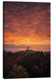 Canvas print Burning sky above Slovenia - Martin Podt