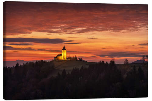Canvas print Slovenia - Shining on the top