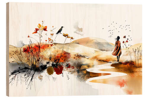 Wood print Silent Observer