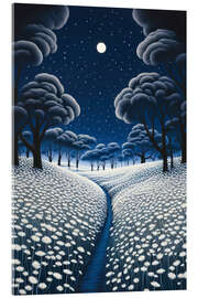 Tableau en verre acrylique Night over the Sea of Flowers - Peter Roder