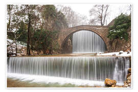 Wall print Stone bridge and waterfall - George Pachantouris