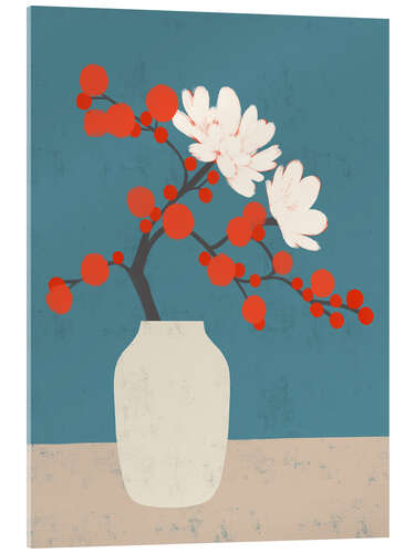 Tableau en verre acrylique Japanese vase