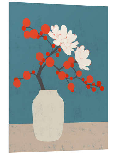 Foam board print Japanese vase