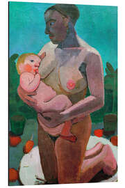 Tableau en aluminium Kneeling Mother with Child at Breast, 1907 - Paula Modersohn-Becker