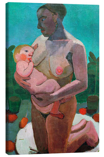 Obraz na płótnie Kneeling Mother with Child at Breast, 1907