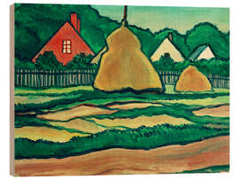 Holzbild Dorf, 1912 - Paul Adolf Seehaus