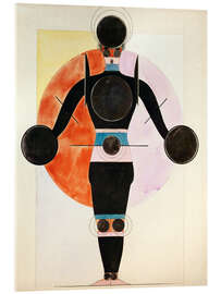 Tableau en verre acrylique Figurine with bronzed discs, 1926 - Oskar Schlemmer
