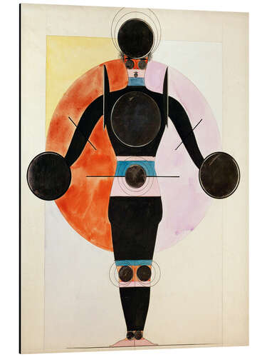 Tableau en aluminium Figurine with bronzed discs, 1926