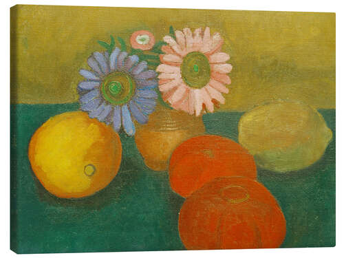 Leinwandbild Stilleben mit Astern und Tomaten, 1906