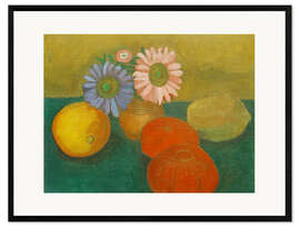 Impresión de arte enmarcada Still Life with Asters and Tomatoes, 1906