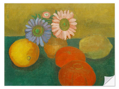 Wandsticker Stilleben mit Astern und Tomaten, 1906