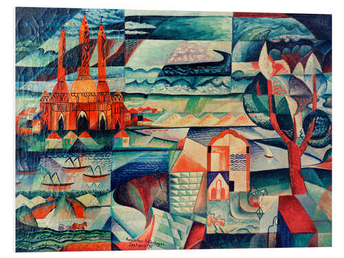 Foam board print Russian picture sheet, 1918