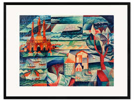 Framed art print Russian picture sheet, 1918 - Paul Adolf Seehaus