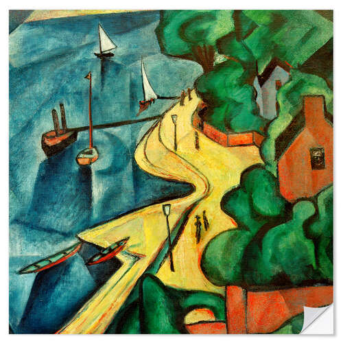 Vinilo para la pared Rhine bank near Bonn, 1913