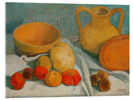 Acrylic print Still Life with Yellow Bowl and Clay Jug, 1906 - Paula Modersohn-Becker